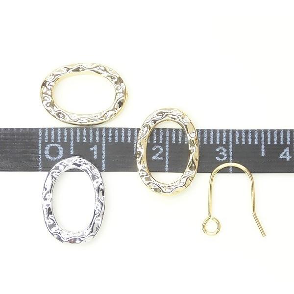 チャームパーツ 2個入 デザインリングパーツ tsuchime oval ring parts 