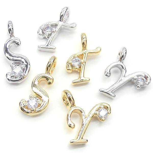 イニシャルパーツ 2個入 Cubic initial イニシャルチャーム イニシャルパーツ 2個入 Cubic initial イニシャルチャーム