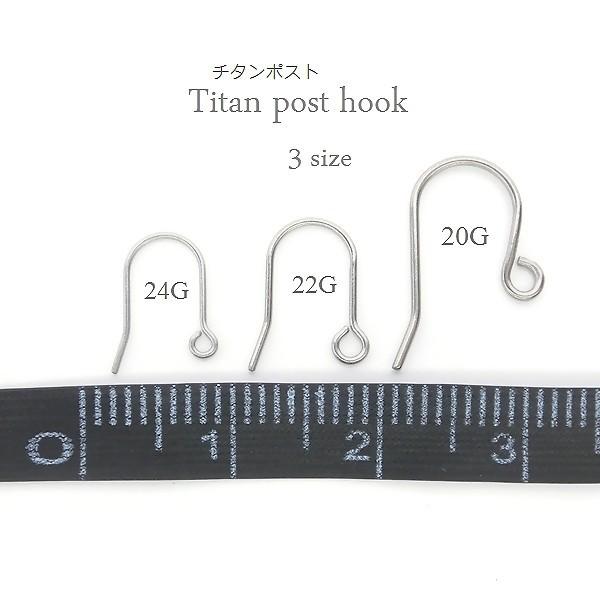 ピアスパーツ 5ペア チタンフックピアス 釣針型 24G 22G 20G 金属