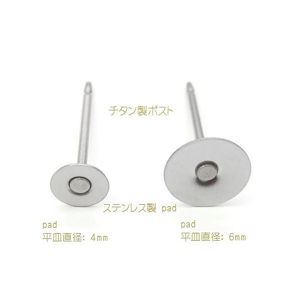 サージカルステンレスピアスパーツ 2ペア チタン製ポスト＆ステンレス