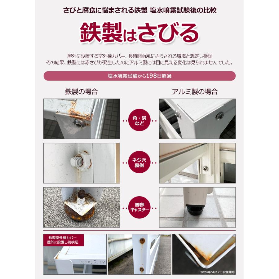 エアコン室外機カバー グッドデザイン賞受賞 アルミ 軽い 錆びにくい 雪対策 冬 木目調 直射日光 雨 室外機 DIY 省エネ KB-90 あすつく 土日出荷OK |  | 11