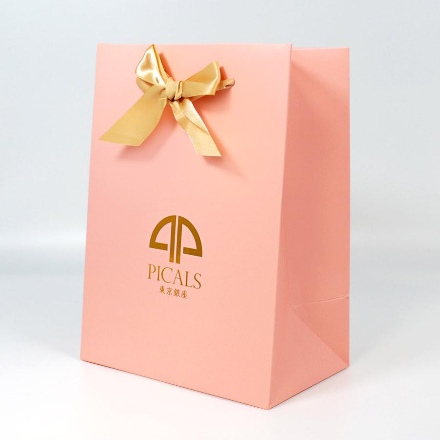 ギフトバッグ Sサイズ縦型 ピンク（ジュエリーボックス約1〜2個用