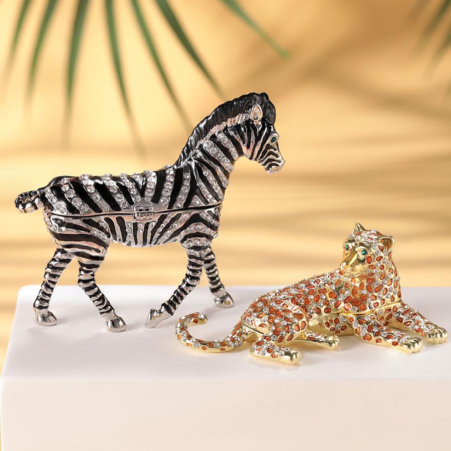 東京銀座PICALS 【正規品】 ヒョウ（ブラウン） ジュエリーボックス