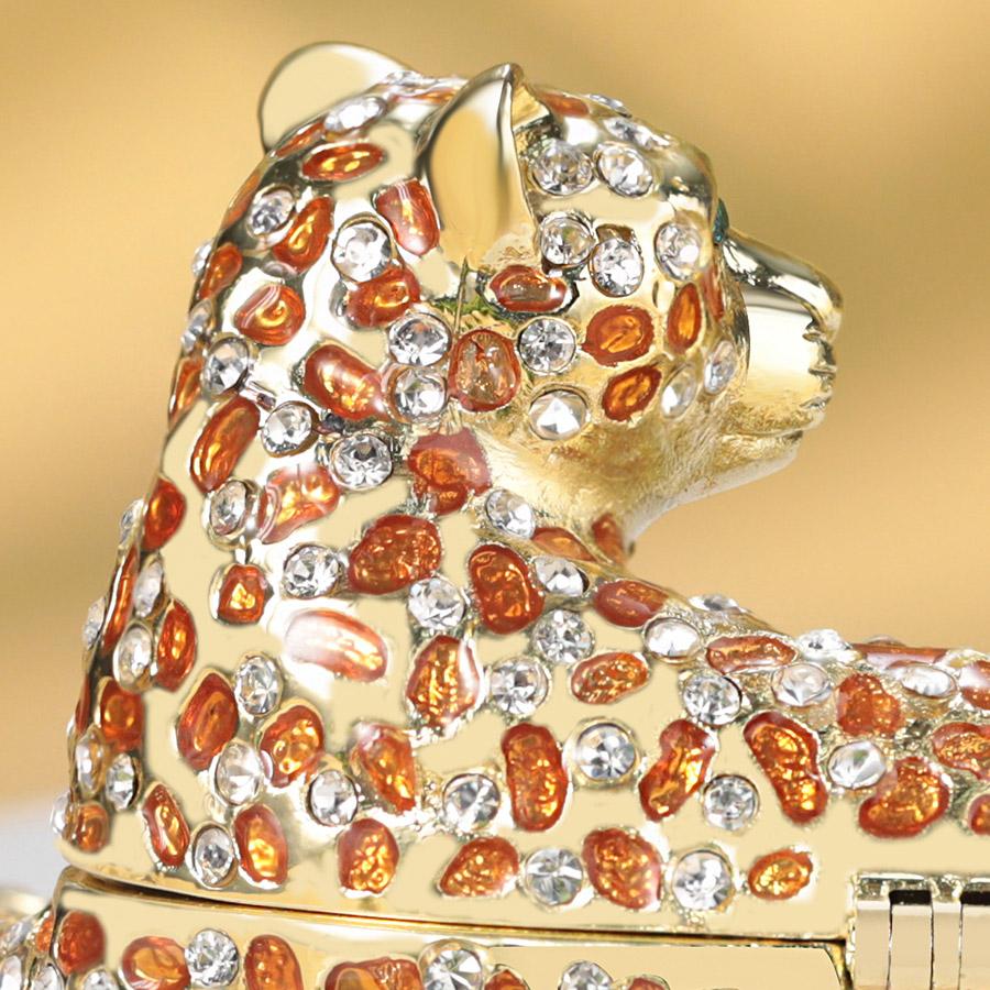 東京銀座PICALS 【正規品】 ヒョウ（ブラウン） ジュエリーボックス