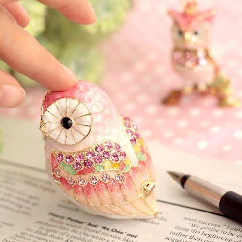 東京銀座PICALS 【正規品】 Lフクロウピンク 鳥 小物入れ おしゃれ