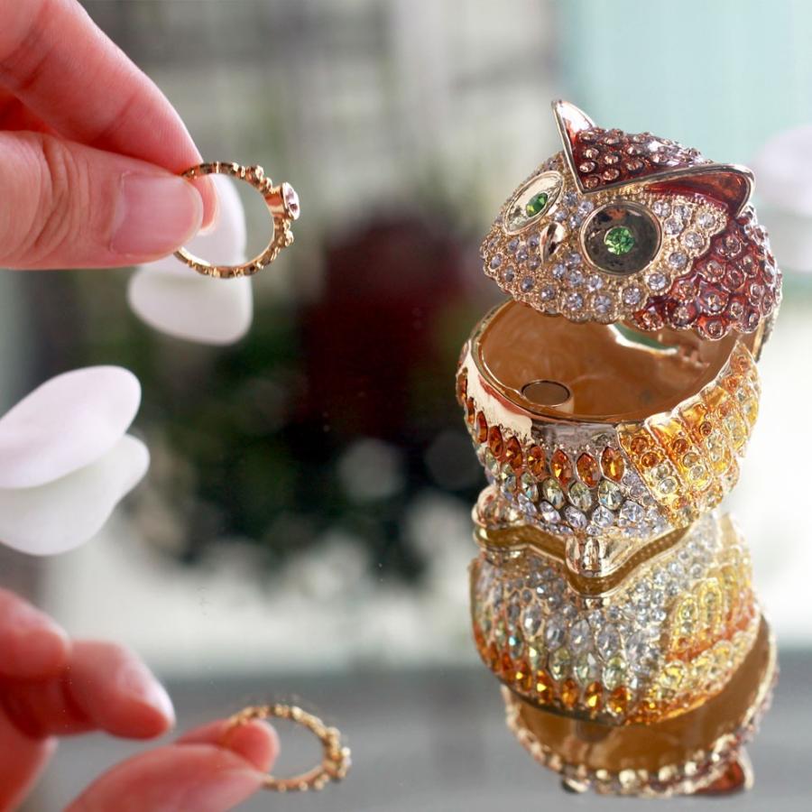 東京銀座PICALS 【正規品】 リーフオウル ふくろう 王冠 小物入れ
