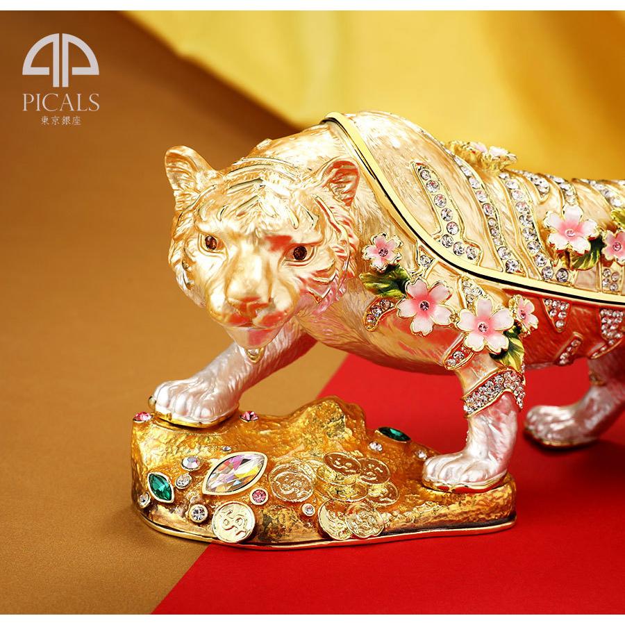 東京銀座PICALS 【正規品】 百福桜虎 トラ さくら 小物入れ おしゃれ アクセサリー 収納 アクセサリーケース 置物 インテリア 雑貨 北欧  かわいい 動物 グッズ 干支 ピィアース : ピカルスコレクションDIY - 通販 - Yahoo!ショッピング