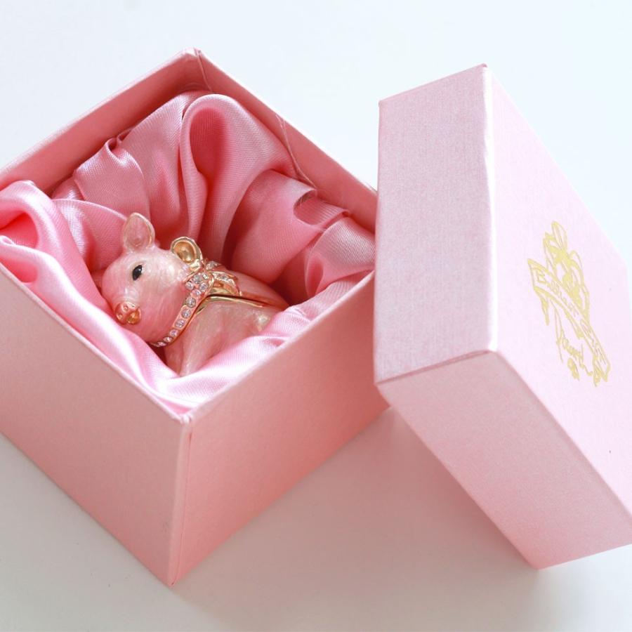 東京銀座PICALS 【正規品】 ミニリボンピッグ ミニチュア 豚 小物入れ