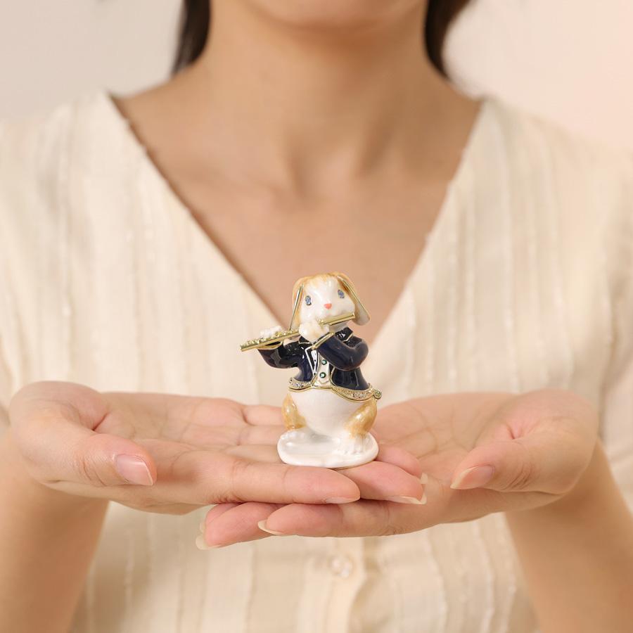 【ガラスケース付き】ウサギのオーケストラ置物セット 東京銀座PICALS 【正規品】うさぎの楽器シリーズ 音楽隊 ウサギ