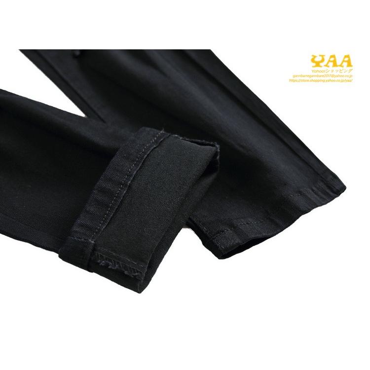 ダメージ加工スキニーデニムパンツ ブラック 楽天市場】