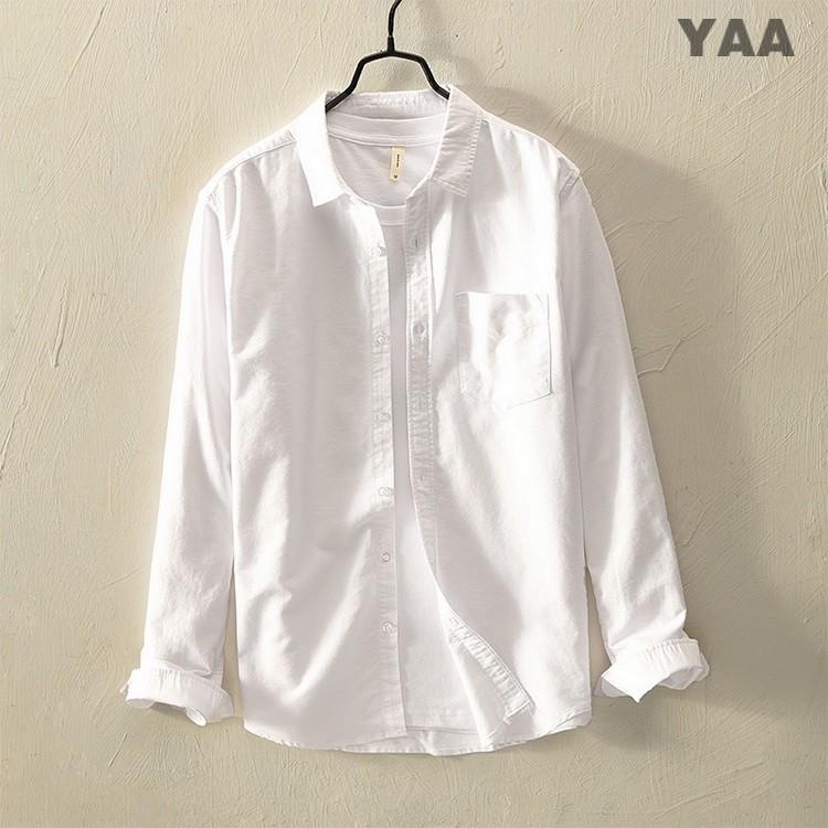 新品未使用！　epa シャツ オックスフォードシャツ　ホワイト オックスフォードシャツ メンズ シャツ 100％コットン カジュアル