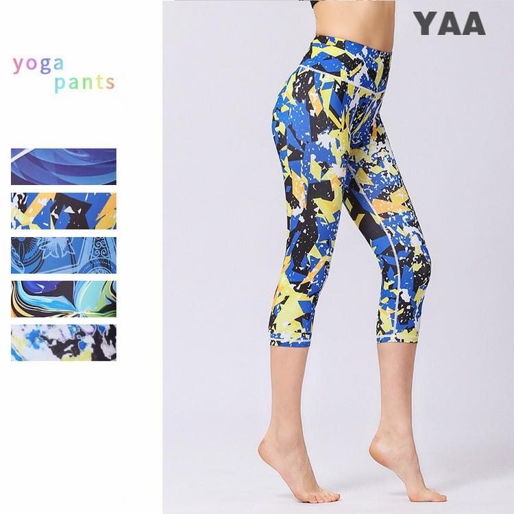 ヨガパンツ スポーツ レギンス ヨガウェア レディース 7分丈 スパッツ タイツ 柄 ホットヨガ 美脚スパッツ ジム おしゃれ