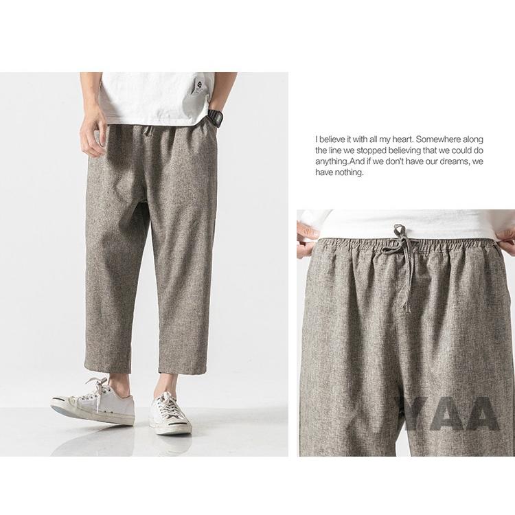 着画あり!!15ss ヨウジヤマモト サルエル ワイド リネン イージー パンツ ワイドパンツ メンズ サルエルパンツ 綿麻パンツ イージーパンツ