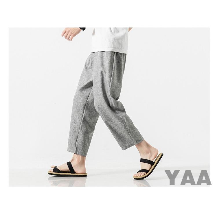 【Y's for men】ワイズフォーメン　麻ワイドパンツ サルエルパンツ ワイドパンツ メンズ サルエルパンツ 綿麻パンツ イージーパンツ
