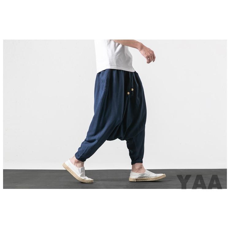 メンズ サルエルパンツ ワイドパンツ リネンパンツ 麻パンツ 涼しいズボン ゆったり 夏 サマー  プレゼント 父の日 |  | 20
