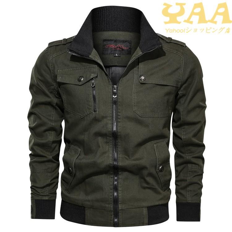 YASSBackChannel ミリタリージャケット カーキ メンズ ミリタリージャケット ジャケット ジャンバー ブルゾン