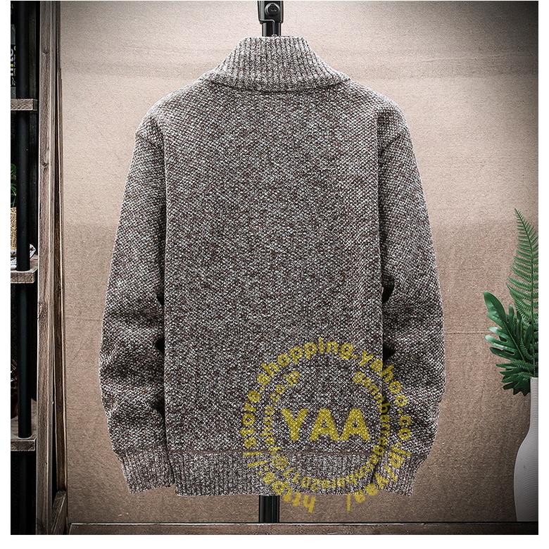 [ROOKMZU] 冬服 メンズ カーディガン メンズ ニット 冬 防寒 裏起毛 ROOKMZU] 冬服 メンズ カーディガン メンズ ニット 冬 防寒 裏起毛の