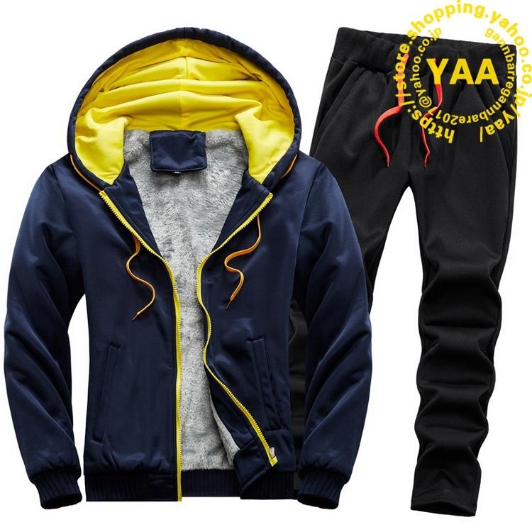 ジャージ上下セット 裏起毛 冬服 メンズ スウェット上下 セットアップ 無地 トレーニングウェア 裏ボア 部屋着 あったか おしゃれ |  | 02