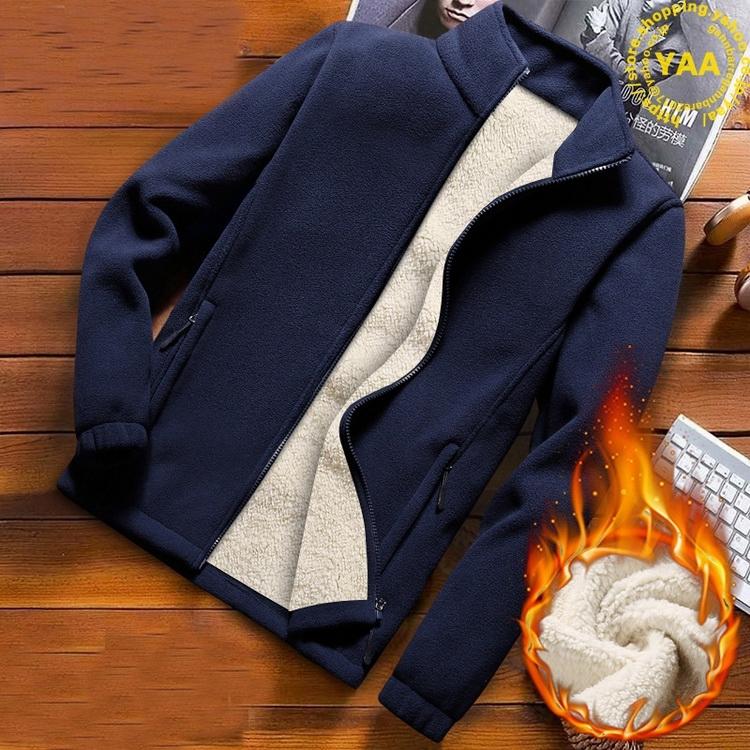 フリースジャケット メンズ 秋 冬服 ボアジャケット あったか 厚手 