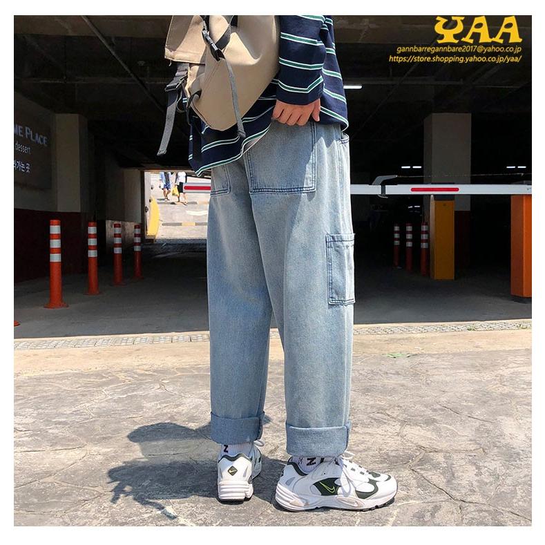 ルーズフィットデニムパンツ ジーンズ ワイドパンツ バギーパンツ デニム パンツ ジーパン Jeans ボトムス きれいめ ウォッシュ メンズ C Yaa 通販 Yahoo ショッピング