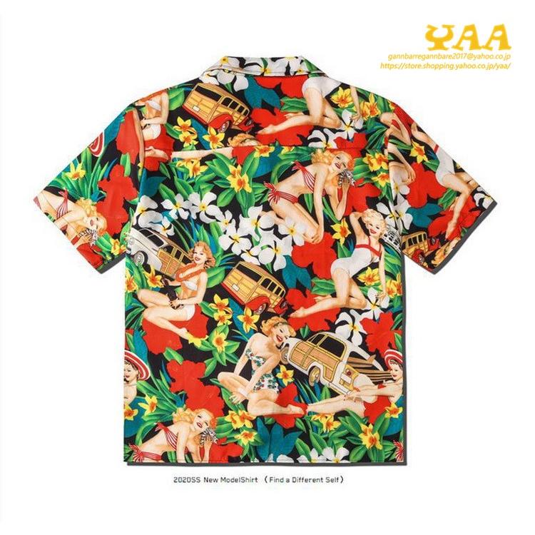 総柄シャツ シャツ カジュアルシャツ 開襟シャツ アロハシャツ きれい