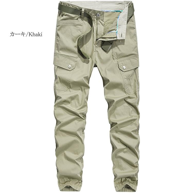 リブカーゴパンツ メンズ カーゴパンツ スキニー ワークパンツ
