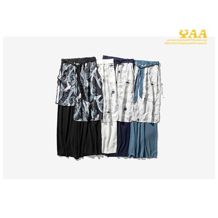 バギーパンツ メンズ 綿麻 ワイドパンツ ルーズパンツ リネンパンツ