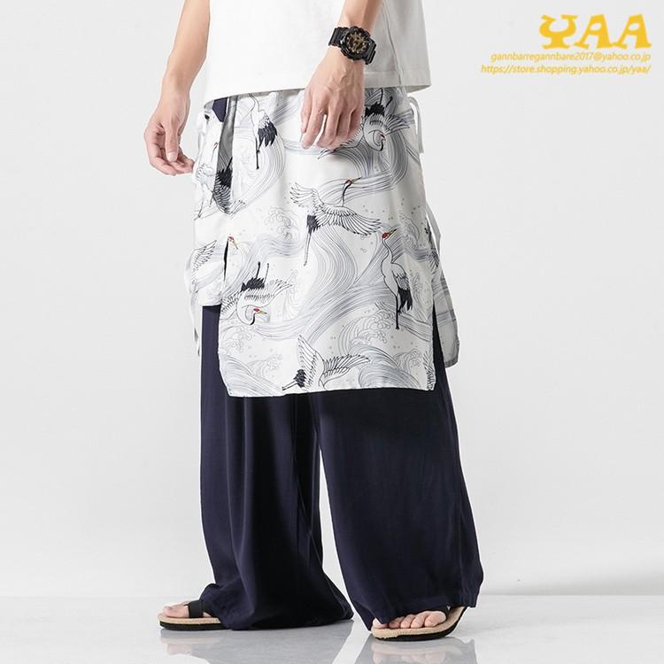 バギーパンツ メンズ 綿麻 ワイドパンツ ルーズパンツ リネンパンツ