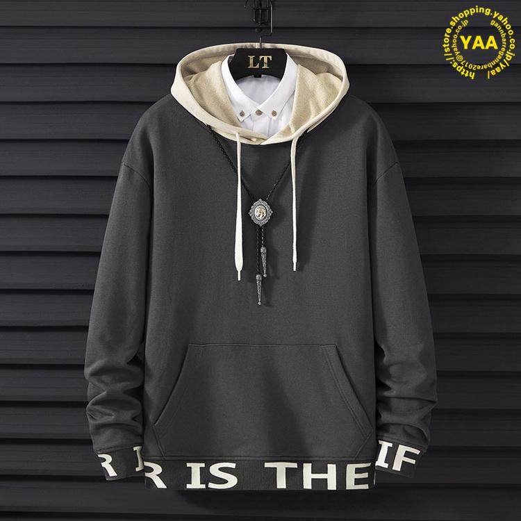 プルオーバーパーカー きれいめ パーカー 春物パーカー アメカジ 長袖 配色 パーカ トップス 春 メンズ ファッション C Yaa 通販 Yahoo ショッピング