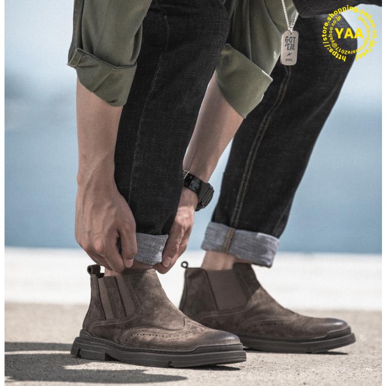 ブーツ メンズ サイドゴアブーツ シューズ 本革靴 スエード 本革 靴 ワーク アウトドア メンズ 父の日 |  | 13