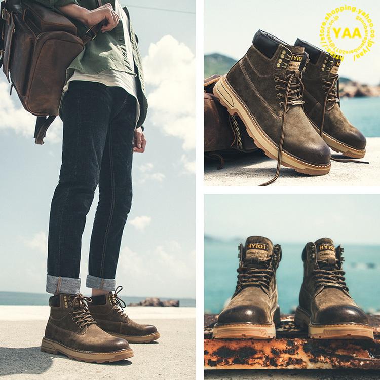 ミリタリーブーツ メンズ ブーツ ワークブーツ 本革 スエード