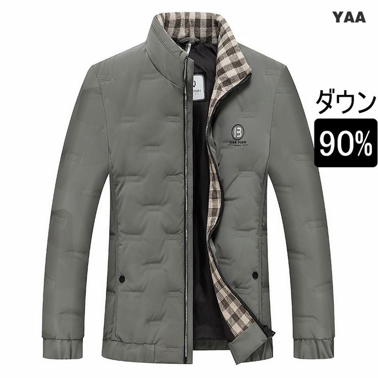 ダウンジャケット メンズ チェック柄切り替え ビジネスジャケット 90 ダウン ジャケット ジャンパー 防寒 あたたか 22 冬物 新作 D Yaa 通販 Yahoo ショッピング