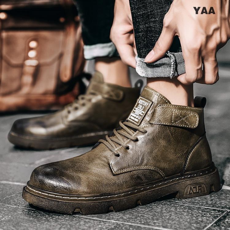 ミリタリーブーツ 革靴 ワークブーツ アンクルブーツ メンズ カジュアル シューズ 靴 合成皮革 Size24 5 27 D Yaa 通販 Yahoo ショッピング