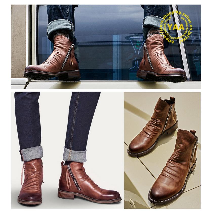 レザー アンクルブーツ 赤 ジッパー付き Zipped Boot I レザー ブラック – The Row
