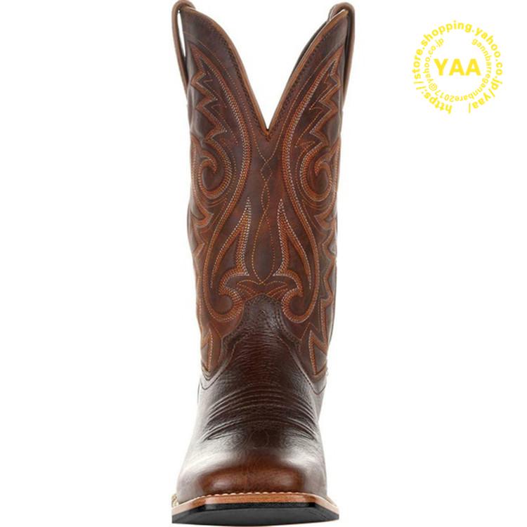 メンズ ペコスブーツ カウボーイブーツ ハーフブーツ ウエスタン