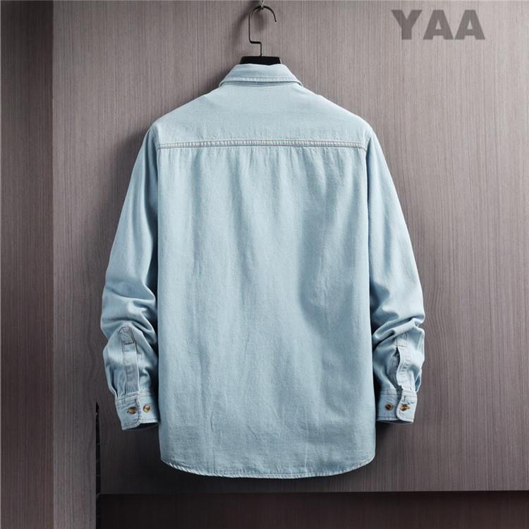 メンズ ダンガリーシャツ カジュアルシャツ デニムシャツ 開襟シャツ