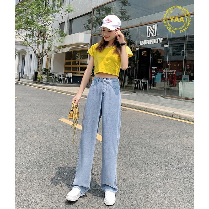 ジーンズ 涼しい デニムパンツ バギーパンツ ワイドパンツ 薄手 夏 ロング丈 デニム パンツ レディース E Yaa 通販 Yahoo ショッピング