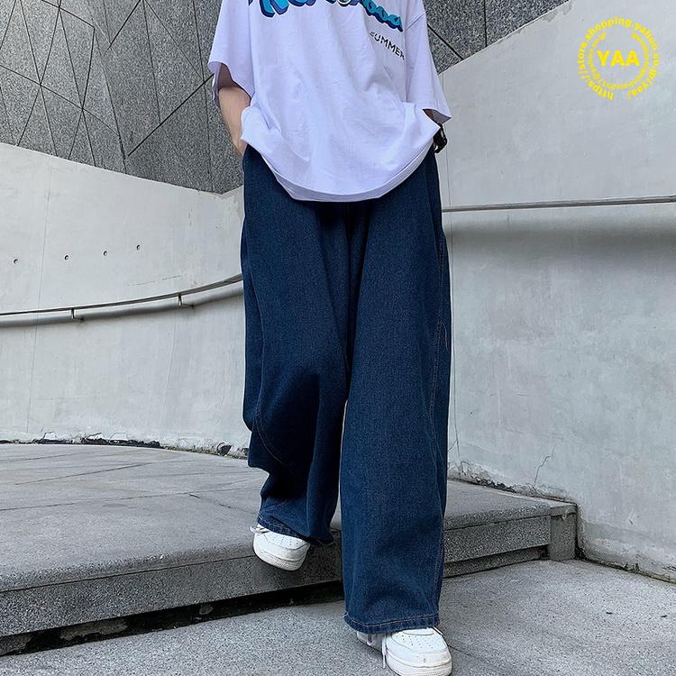 ワイドパンツ メンズ レディース バギーパンツ ジーンズ デニムパンツ ボトムス ロングパンツ 男女兼用 秋夏 10代 代 30代 E Yaa 通販 Yahoo ショッピング
