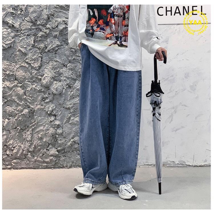 ワイドパンツ レディース メンズ バギーパンツ ジーンズ デニムパンツ ボトムス ロングパンツ 男女兼用 秋夏 10代 代 30代 E Yaa 通販 Yahoo ショッピング
