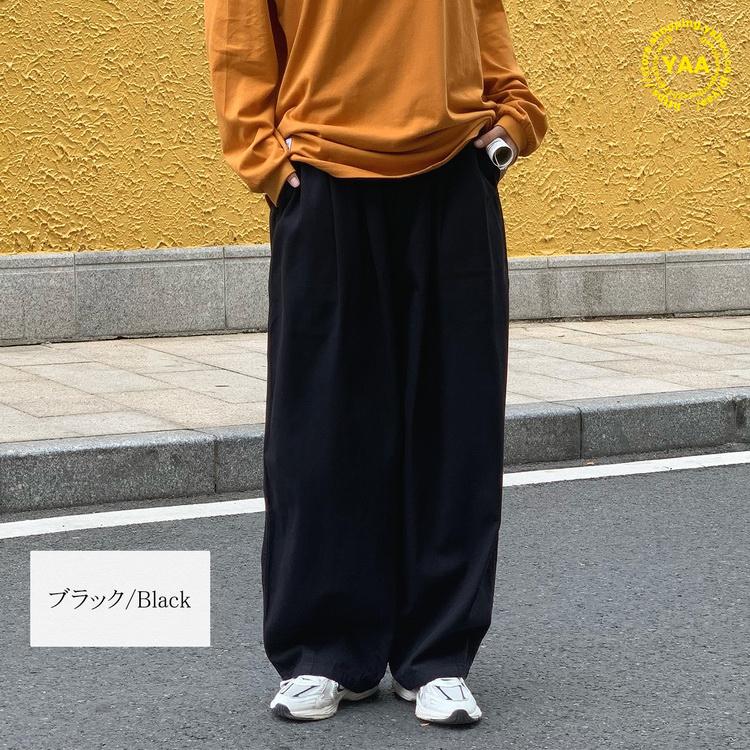 ルーズパンツ メンズ レディース ワイドパンツ バギーパンツ ボトムス ウェストゴム 男女兼用 秋夏 10代 代 30代 E Yaa 通販 Yahoo ショッピング