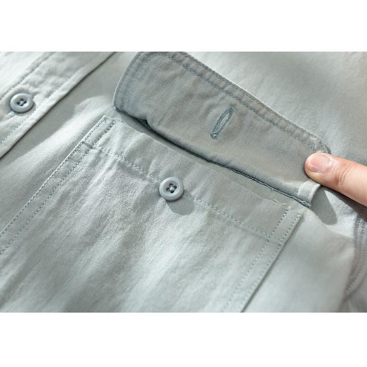 シャツ カジュアルシャツ ワークシャツ トップス 100%綿 長袖 春服 春物 メンズ ミリタリーファッション 父の日 |  | 15