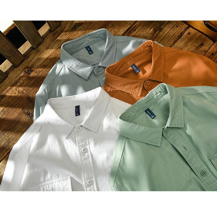 シャツ カジュアルシャツ ワークシャツ トップス 100%綿 長袖 春服 春物 メンズ ミリタリーファッション 父の日 |  | 09