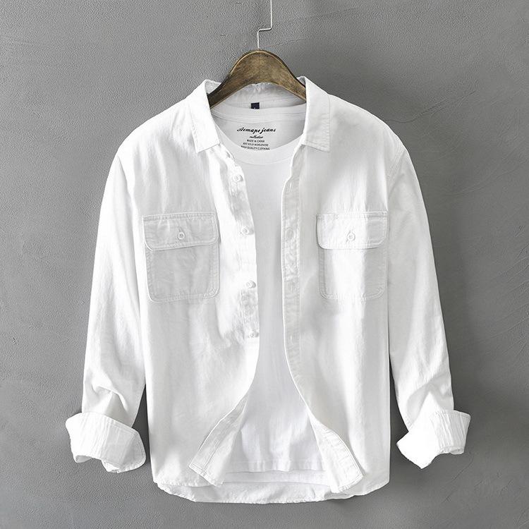 シャツ カジュアルシャツ ワークシャツ トップス 100%綿 長袖 春服 春物 メンズ ミリタリーファッション 父の日 |  | 10