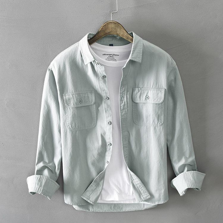 シャツ カジュアルシャツ ワークシャツ トップス 100%綿 長袖 春服 春物 メンズ ミリタリーファッション 父の日 |  | 13