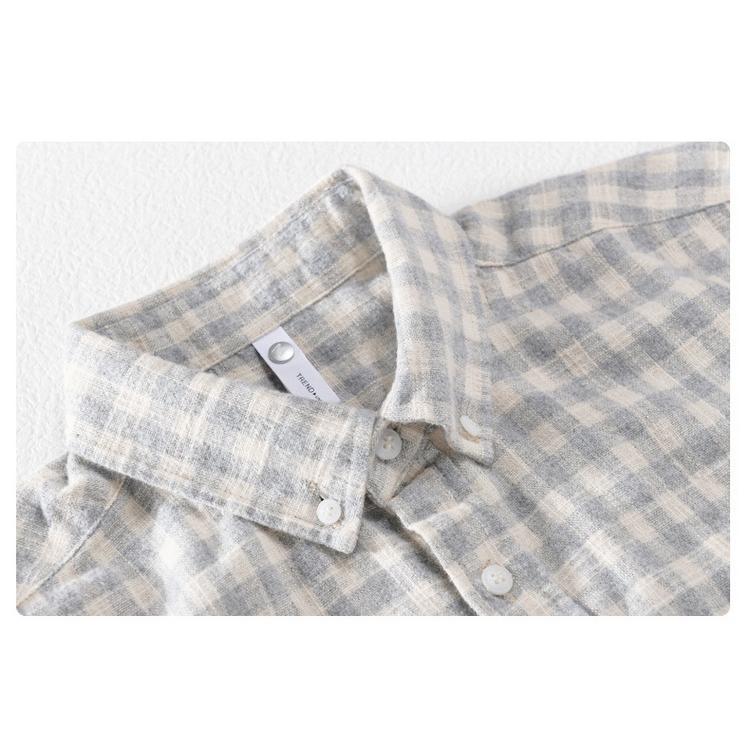 ネルシャツ チェックシャツ ボタンダウンシャツ カジュアルシャツ 長袖 100%綿 秋冬 メンズ ファッション |  | 13