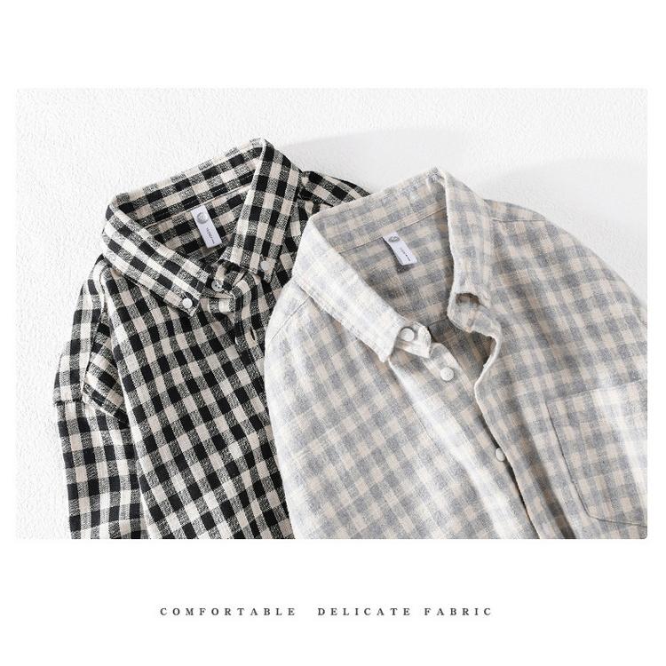 ネルシャツ チェックシャツ ボタンダウンシャツ カジュアルシャツ 長袖 100%綿 秋冬 メンズ ファッション |  | 07