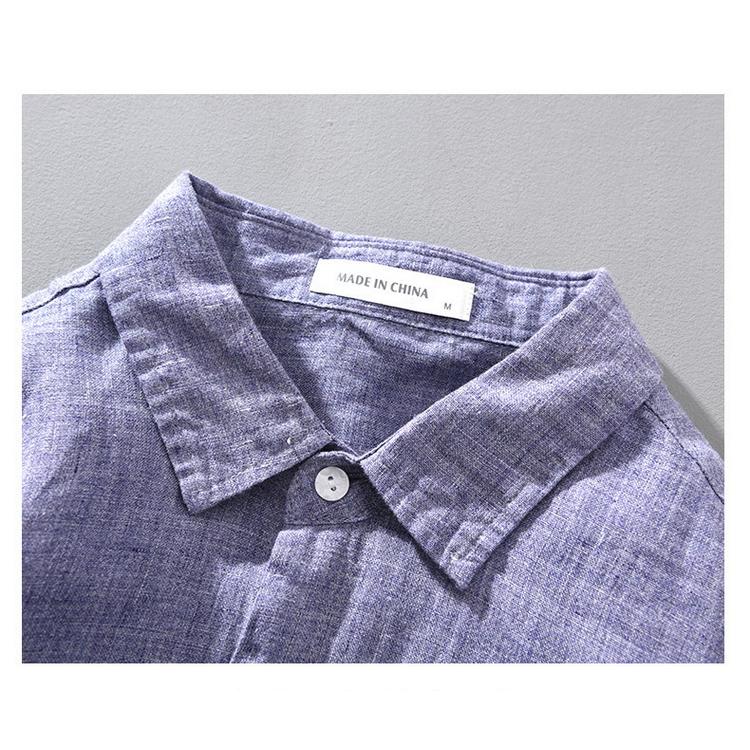 シャツ リネンシャツ カジュアルシャツ 亜麻シャツ トップス メンズ