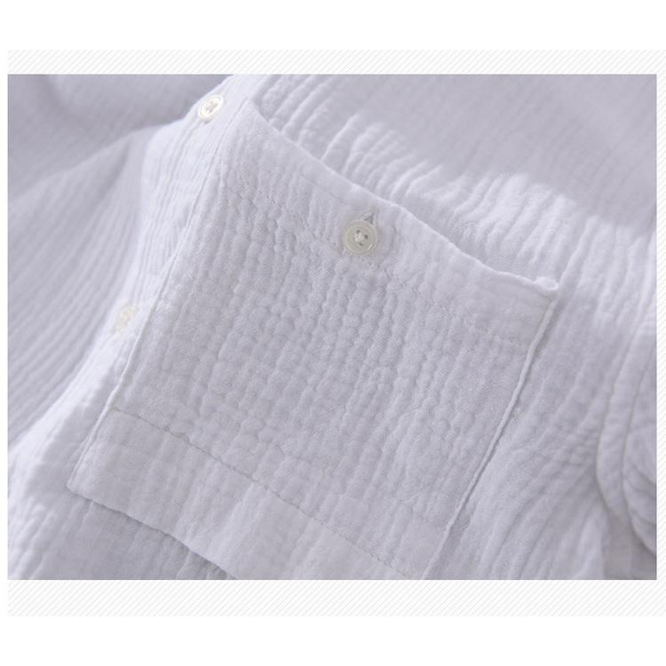 カジュアルシャツ メンズ コットンダブルガーゼ シャツ 長袖シャツ トップス ふんわり 100%綿 春 夏 秋 父の日 |  | 16
