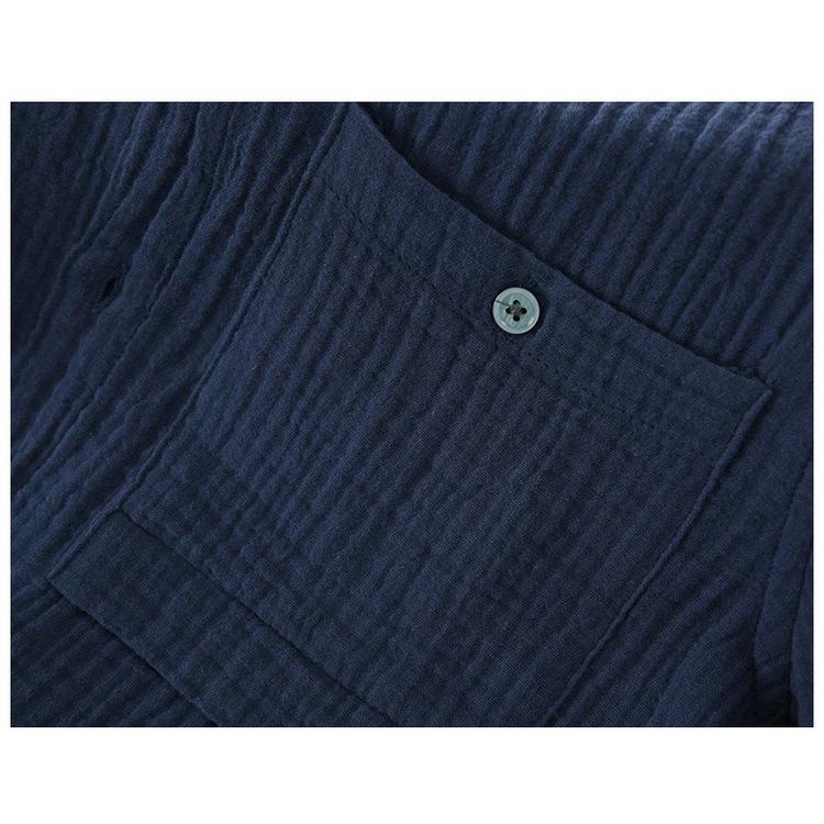 カジュアルシャツ メンズ コットンダブルガーゼ シャツ 長袖シャツ トップス ふんわり 100%綿 春 夏 秋 父の日 |  | 20