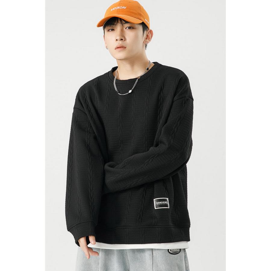 トレーナー メンズ 春服 春物トレーナー トップス クルーネック